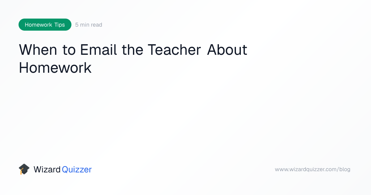 Emailing Teachers About Homework | TutorLucid | TutorLucid